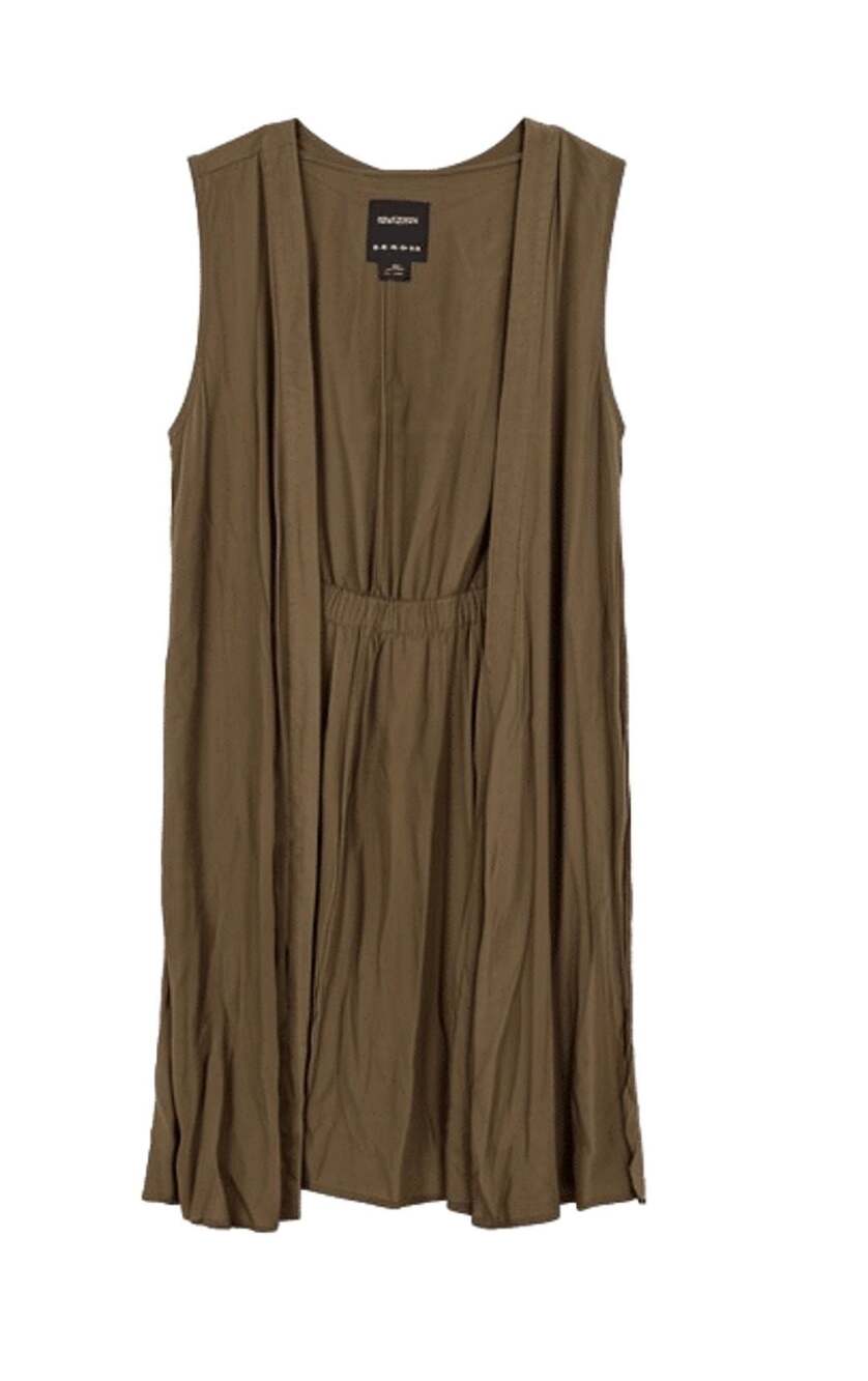 BOGO Trouvé Sleeveless Olive Green Duster Vest Size XS